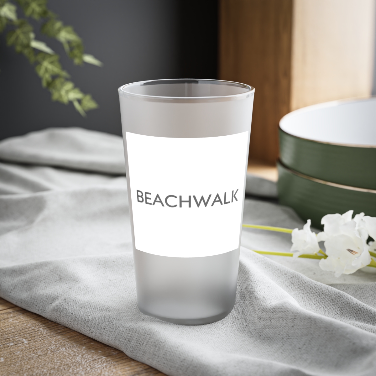 Custom 16oz Frosted Glass Cup